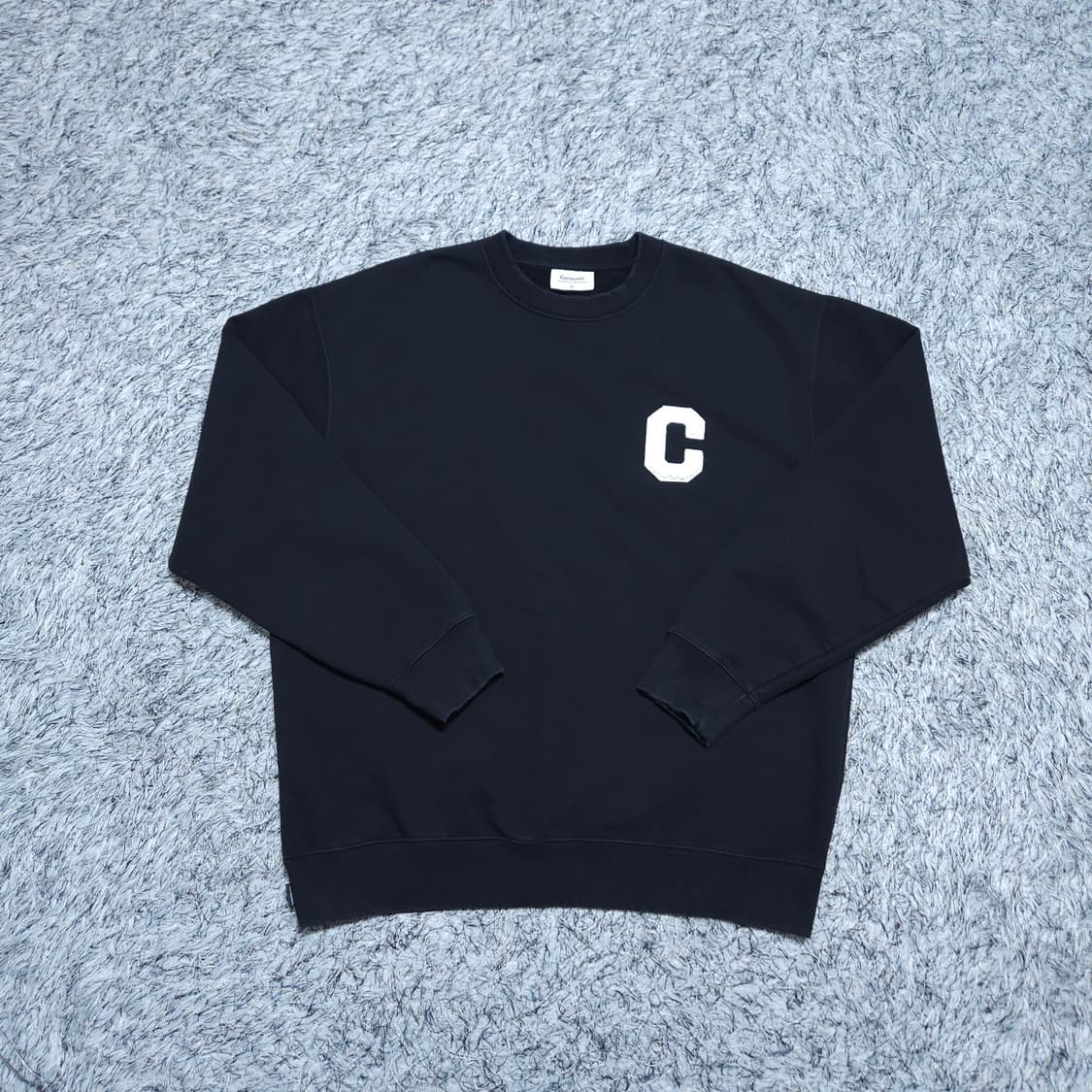 커버낫) XL 남자 C로고 맨투맨 블랙 / 왕눈이샵 상품이미지1
