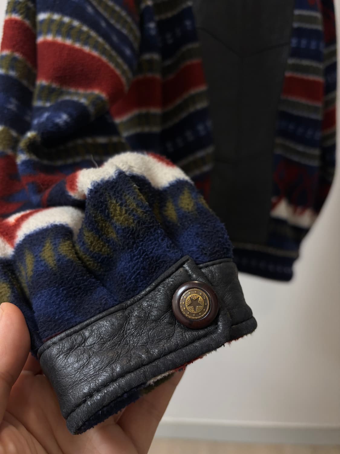 (L) 뉴질랜드 램스킨 양가죽 노르딕 레더 플리스 자켓 상품이미지4