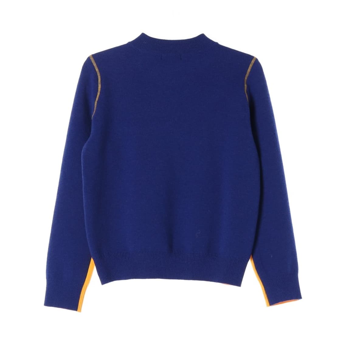 베네통 시그니처 빅로고 사이드 라인 배색 니트 옐로우 M 상품이미지2