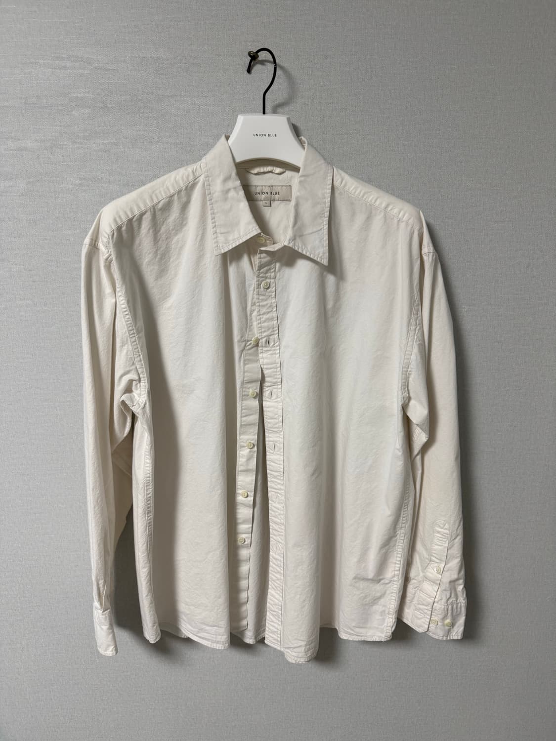 [L] 유니온블루 런드리셔츠 화이트 상품이미지1