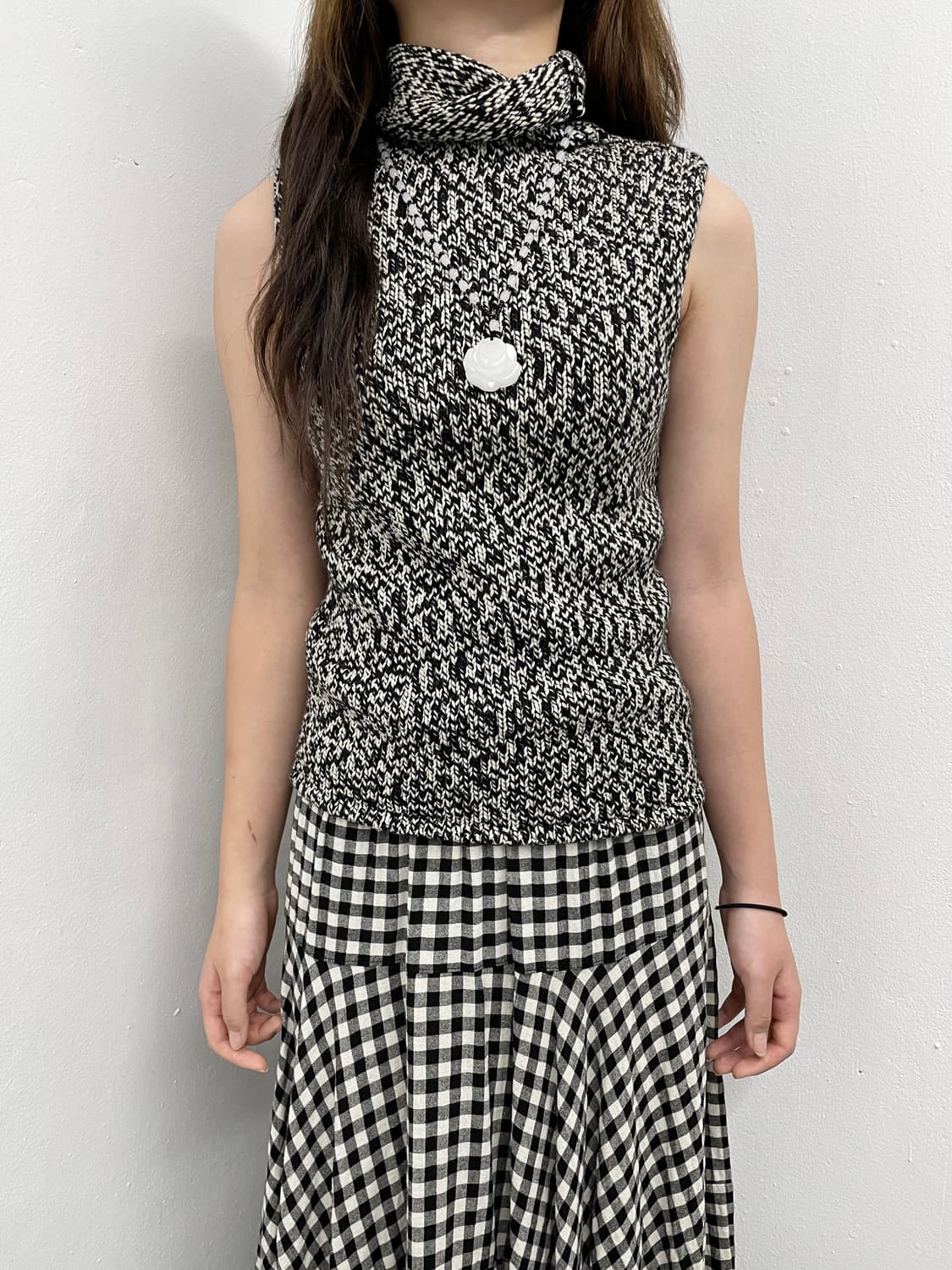 오레오 울 짜임 니트 탑 상품이미지3