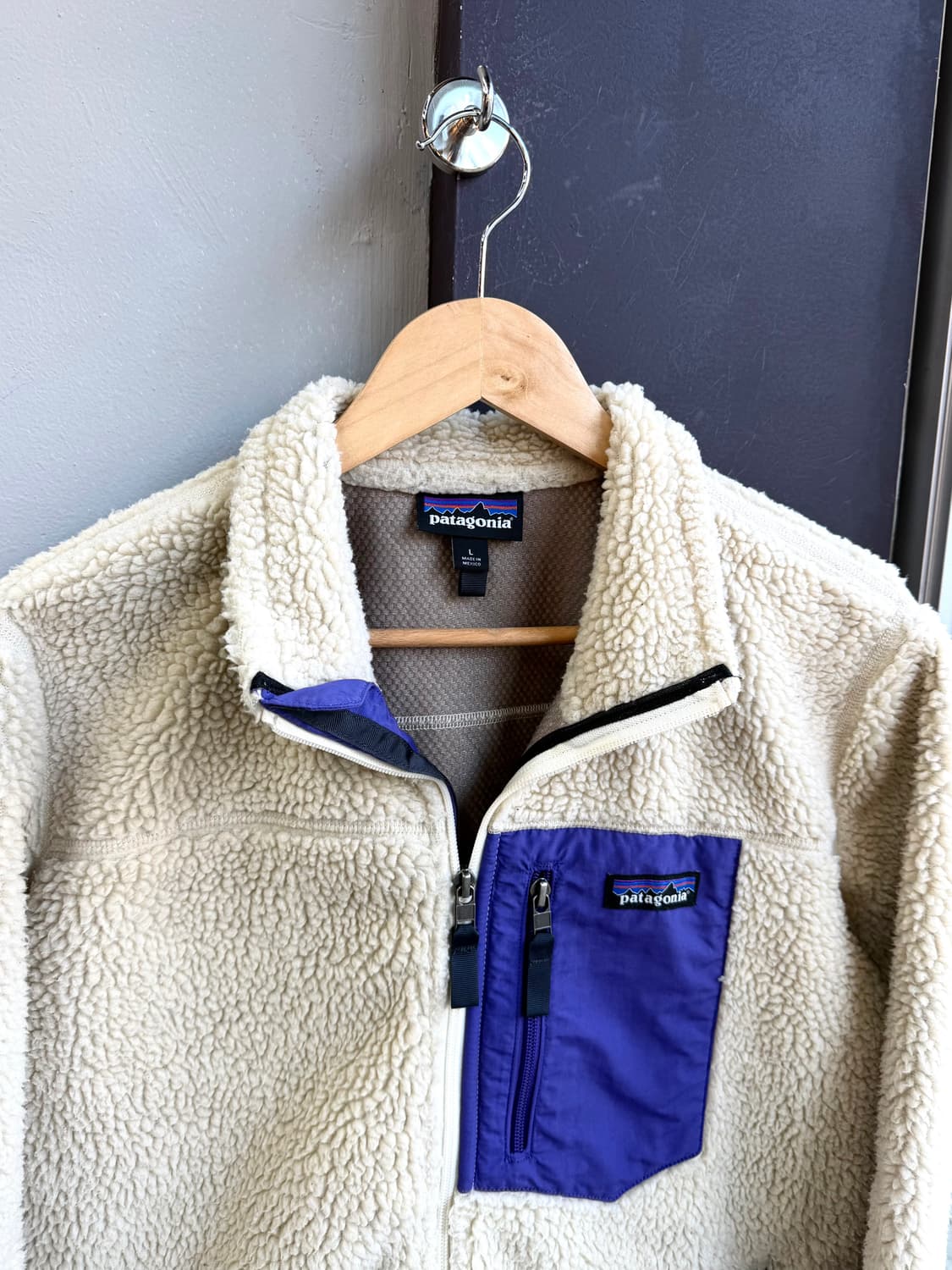 L/ 파타고니아 레트로 파일 블루앤블루 후리스 집업 상품이미지3