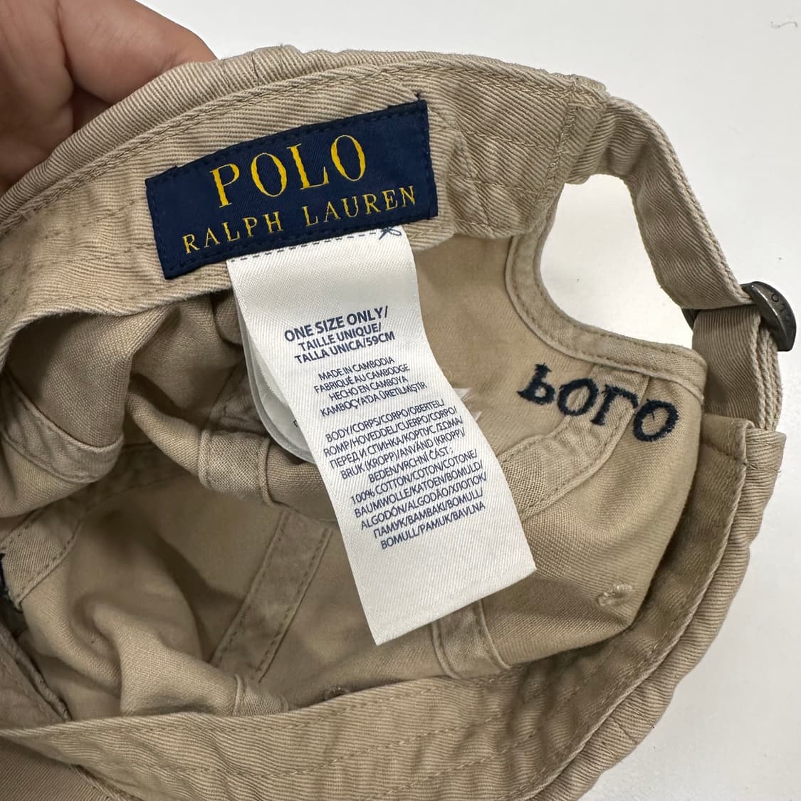 POLO 폴로 랄프로렌 볼캡 베이지 모자 상품이미지5