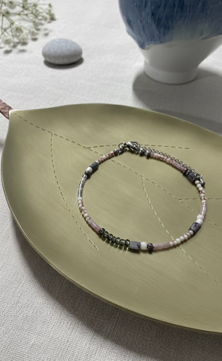 라이트 스톤 파스텔 비즈 팔찌 상품이미지3