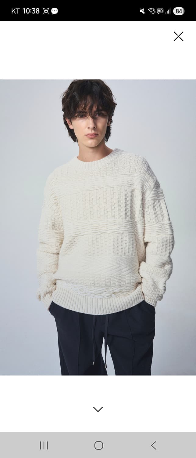 시스템옴므 24fw 파리컬렉션 오버핏 니트 팝니다 우영미 타임옴므 솔리드 상품이미지1