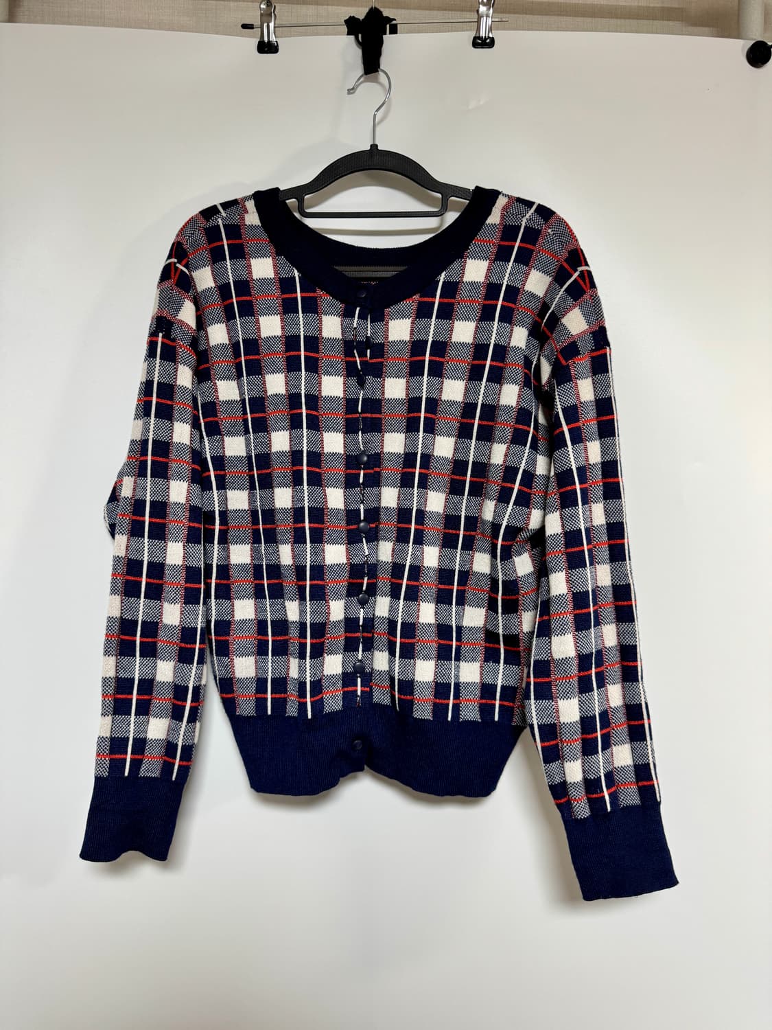 샤넬느낌 일본 studio CLIP 체크 가디건 M-L 상품이미지1