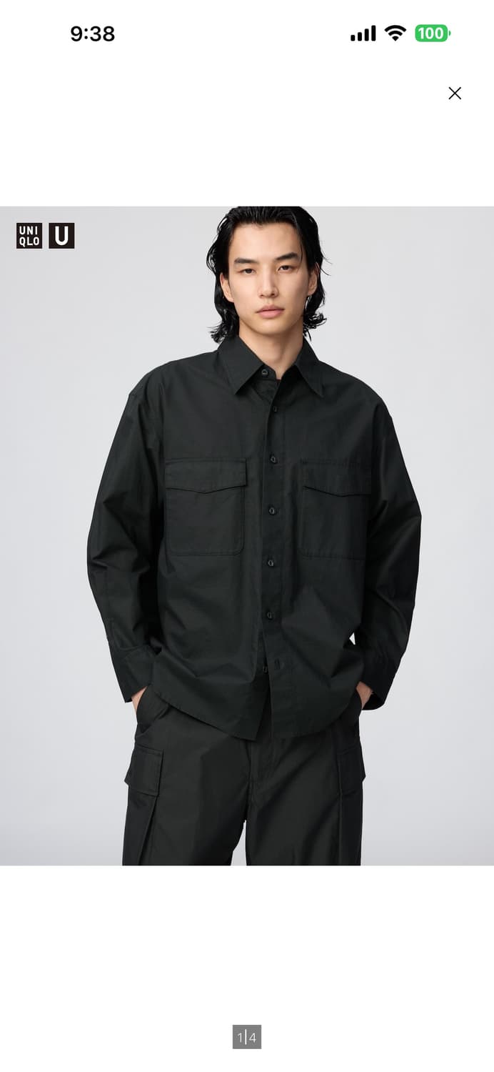 유니클로 워크오버사이즈셔츠 XXL 새상품 상품이미지1