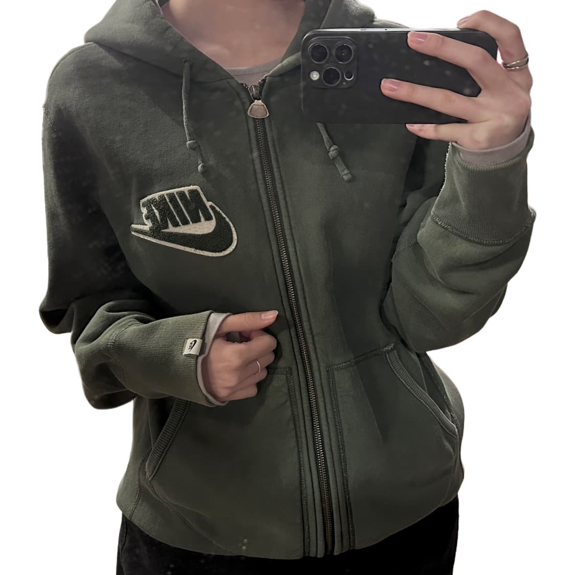 나이키 올드스쿨 빅로고 후드집업 (2XL) 딥그린 상품이미지1