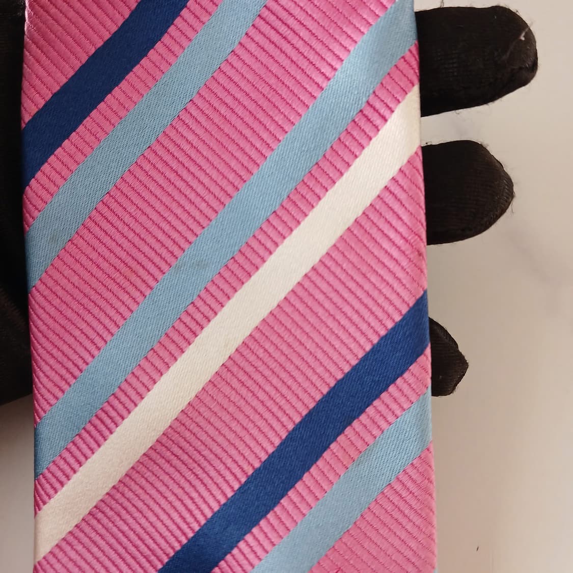 빈폴 실크 핑크 스트라이프 넥타이 8.5cm A등급 A19171
 상품이미지9