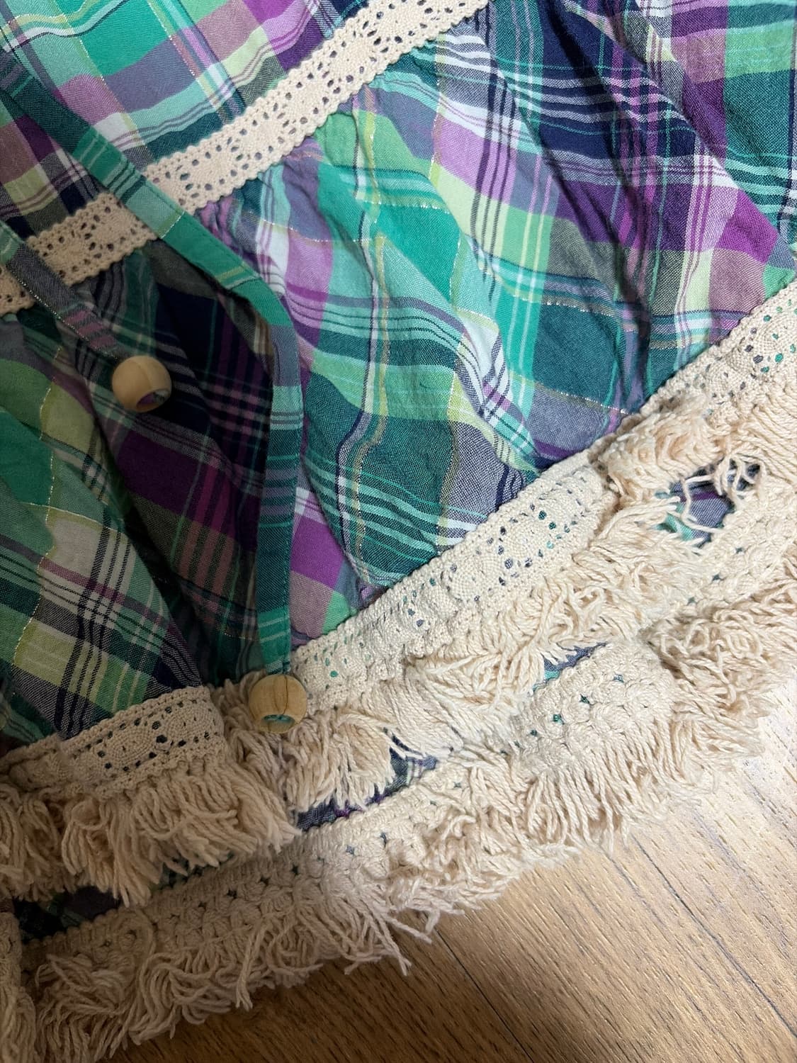 모리걸 체크 밴딩 스커트 상품이미지2