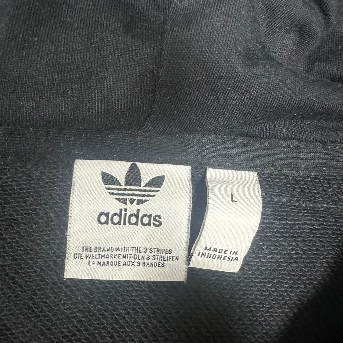 ✨ (바배) 아디다스 검흰 빅로고 크롭 후드티 상품이미지3