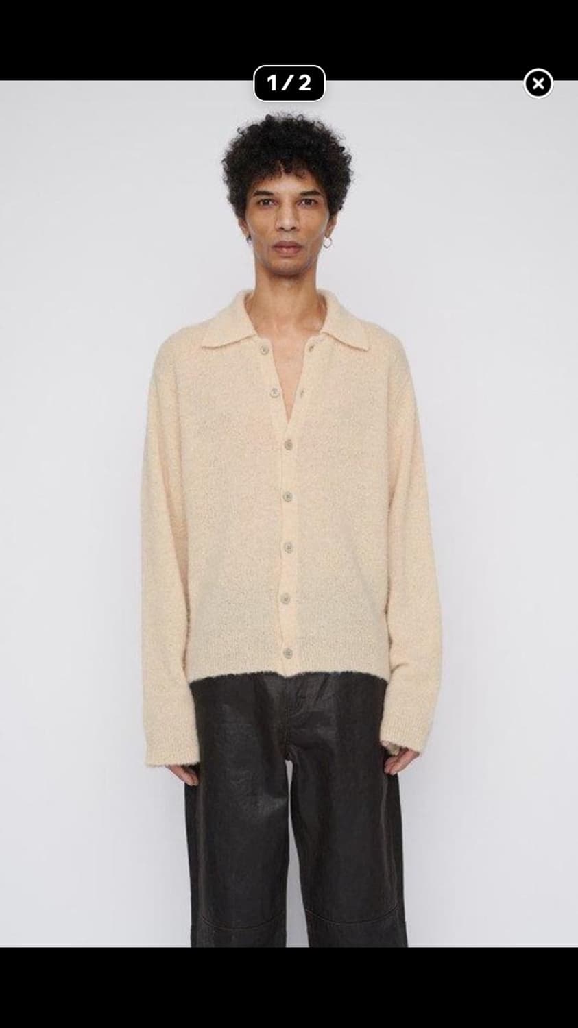 아워레가시 21FW 이브닝 폴로 가디건 카멜 46 상품이미지1