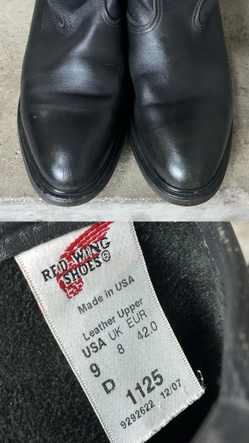 00's OG USA Made 레드윙 1125 페코스 블랙 웨스턴 부츠 상품이미지9