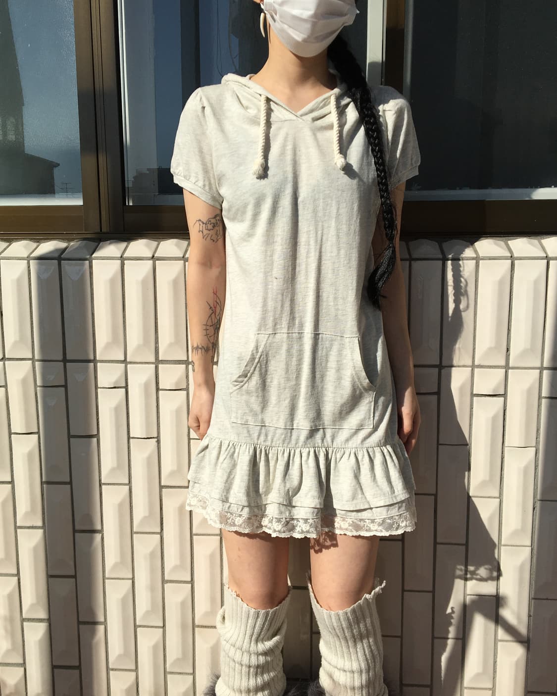 Frill hood onepiece 상품이미지1