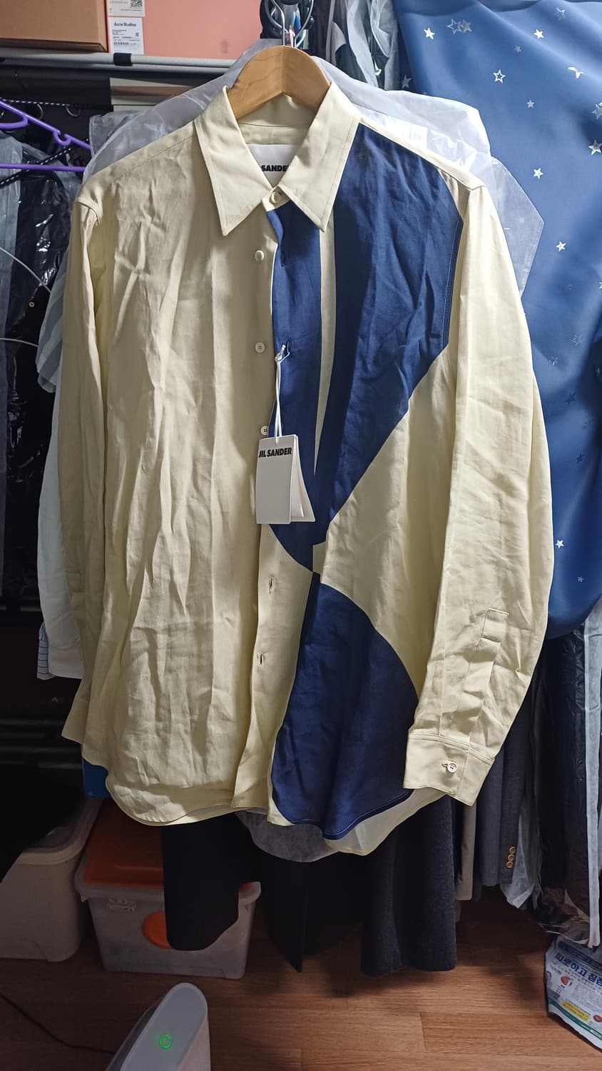 [새제품]질샌더 와시 페이퍼 셔츠 39사이즈 긴팔 Jilsander 상품이미지5