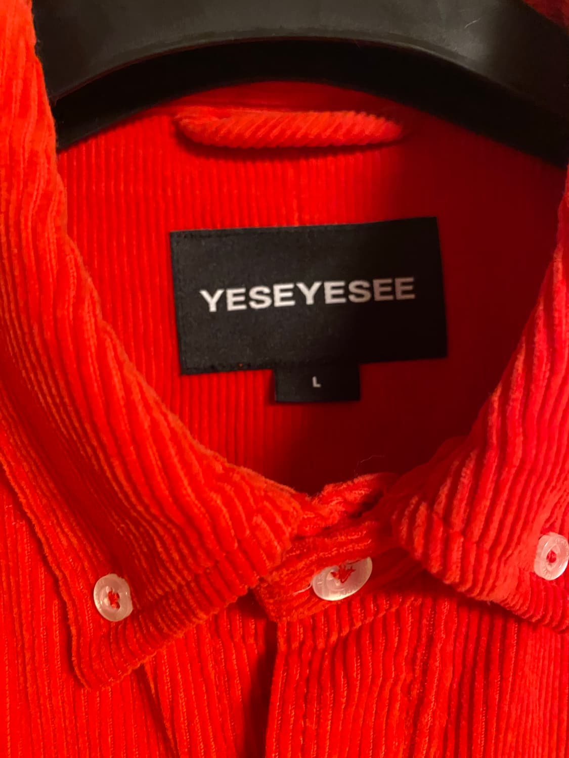 Yeseyesee Corduroy Shirts Red 상품이미지4