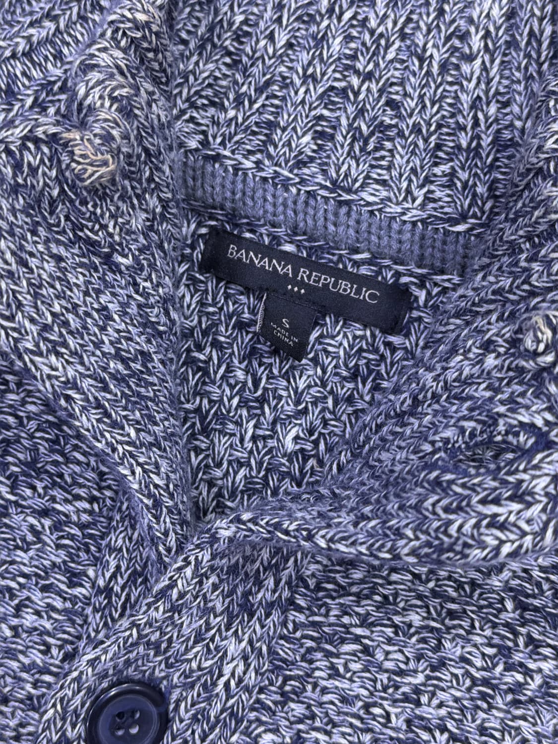 바나나리퍼블릭 하프넥 버튼 헤비 니트 스웨터 그레이 S 상품이미지4