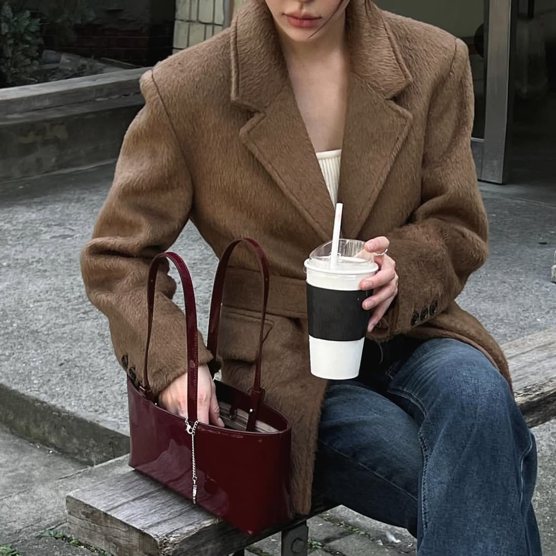 위드니노(WITH NINO) 클래시 울자켓 프리사이즈 새상품 상품이미지2