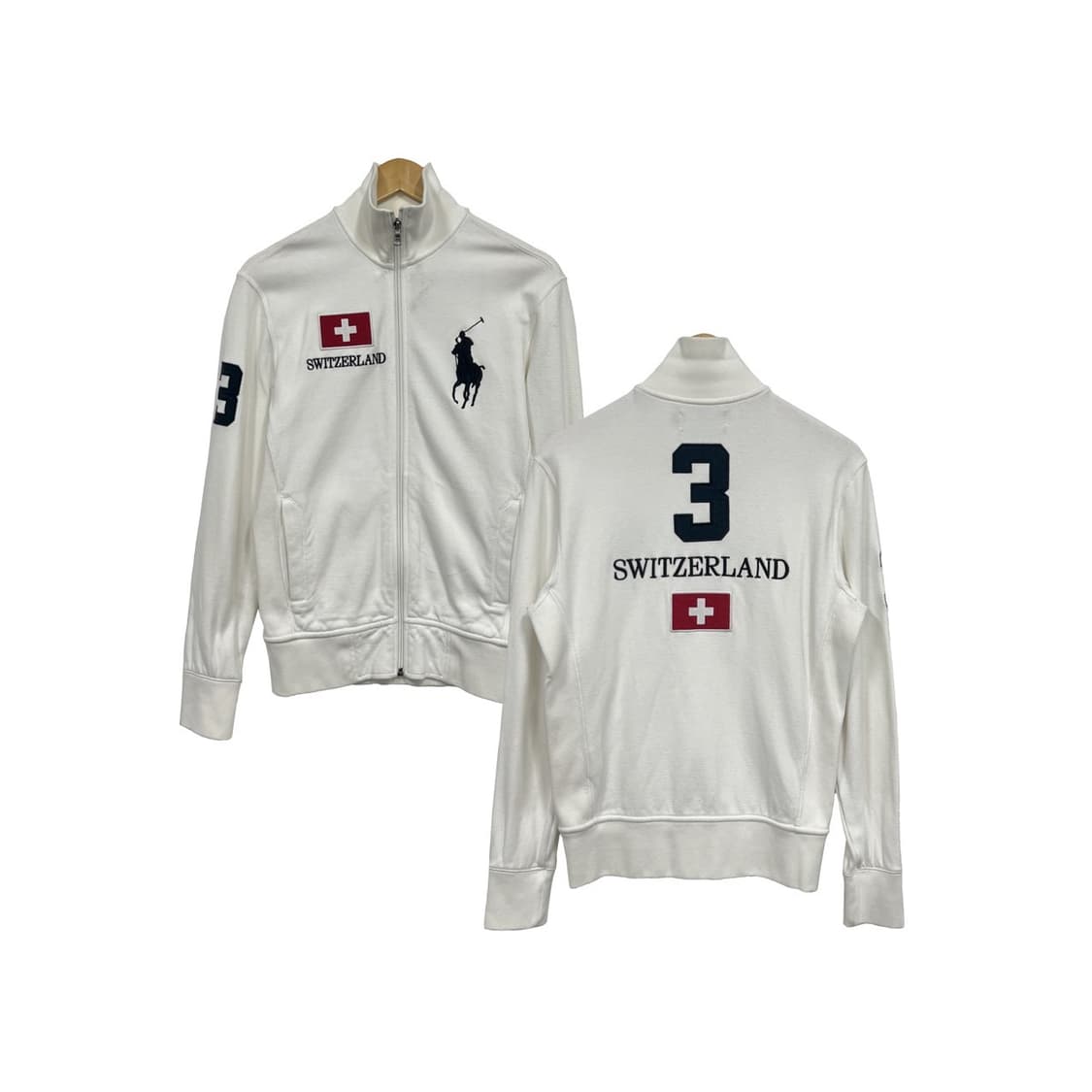 90s 폴로 랄프로렌 빅포니 스위스 코튼 집업 져지 상품이미지1