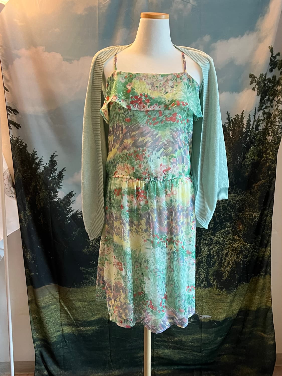 vacation floral chiffon halterneck dress 상품이미지1