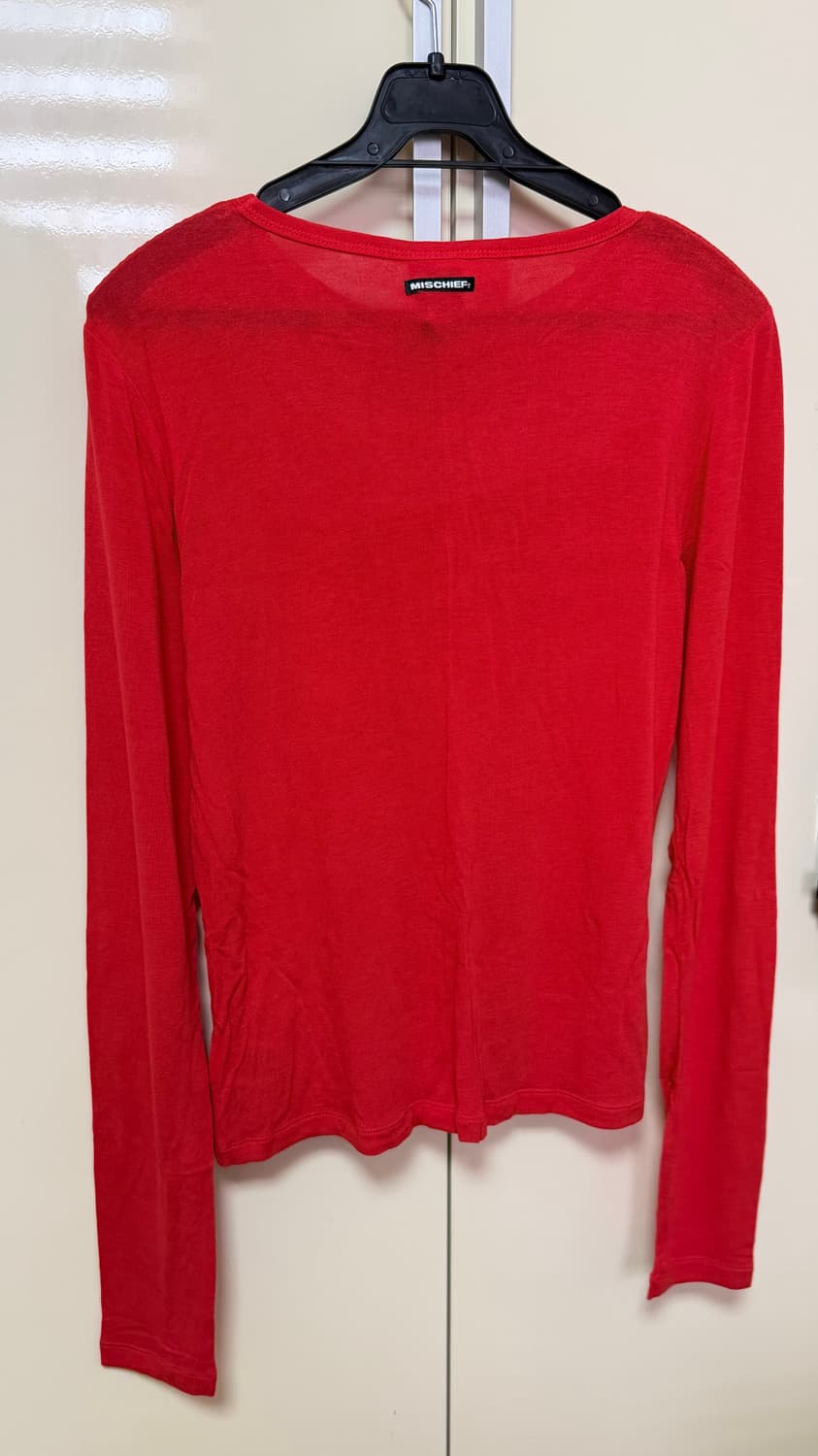 미스치프 핏티드 롱슬리브 M (레드) 상품이미지3
