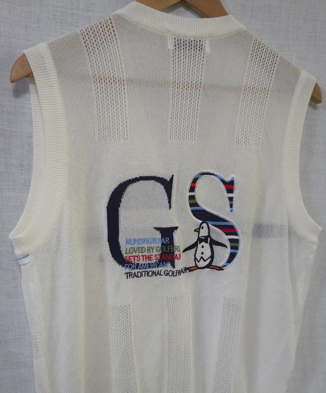 먼싱웨어 일본수입 정품 니트 베스트 골프웨어 여름 조끼 여성 77 상품이미지5