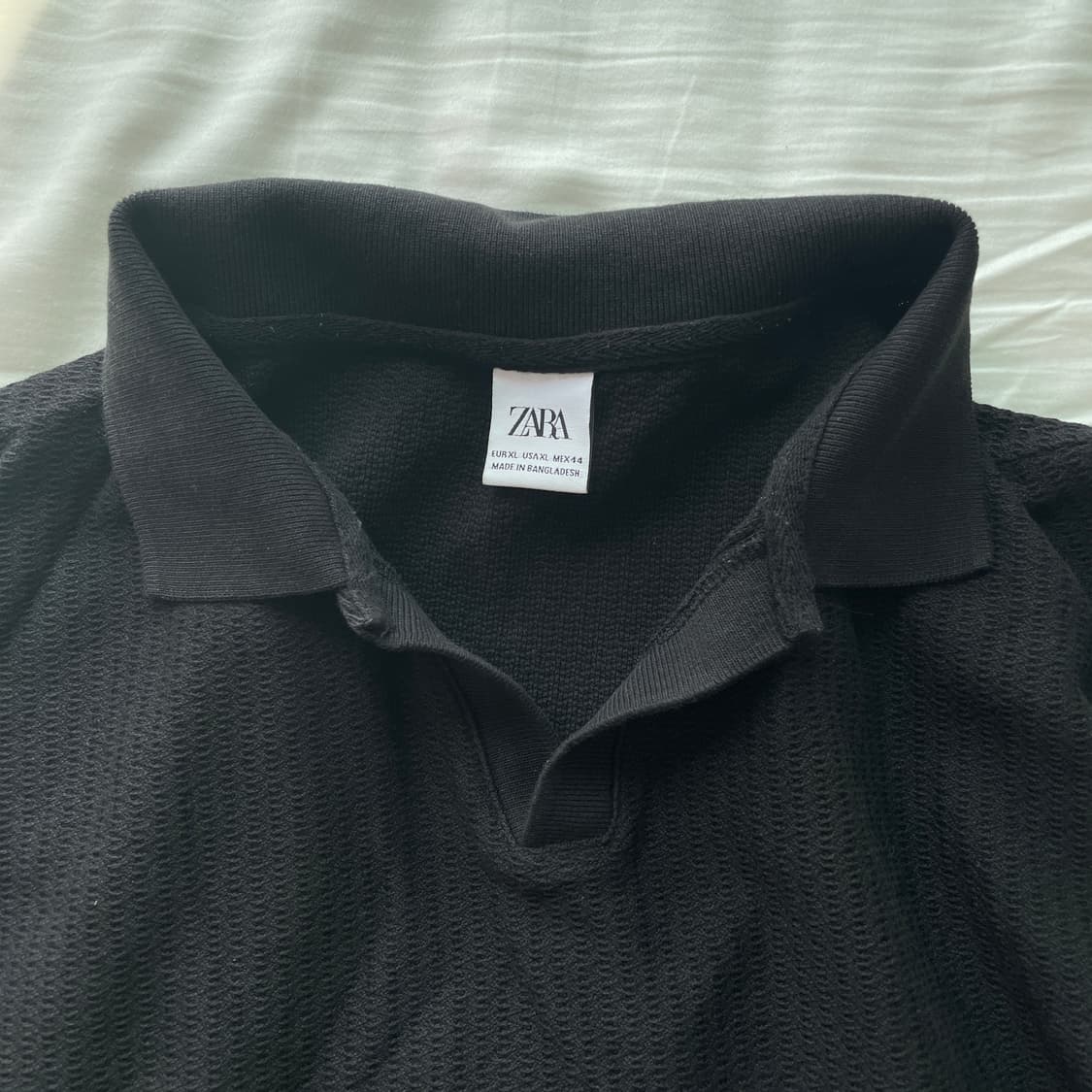 ZARA 버티컬 텍스처 폴로 니트 상품이미지4