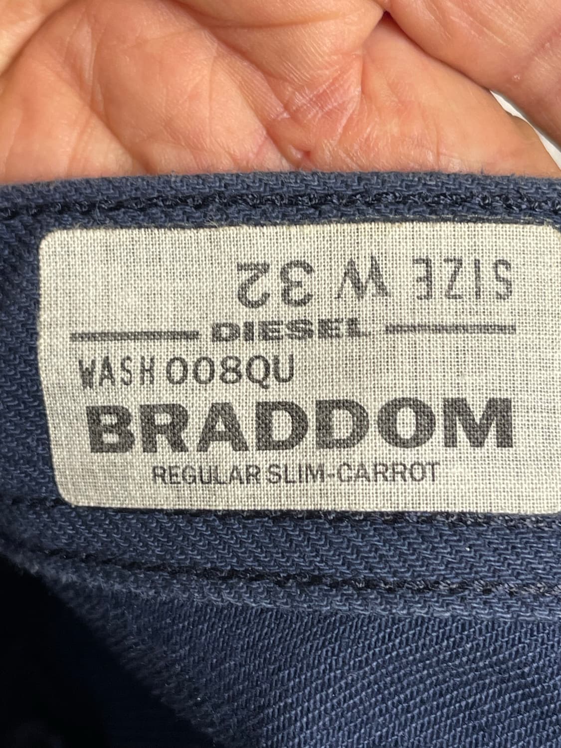 디젤(Diesel) BRADDOM 데님 청바지 네이비 32 상품이미지8