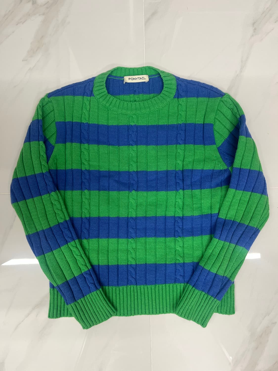 포니테일 스트라이프 니트 상품이미지1