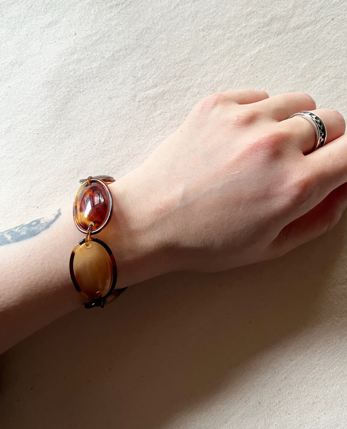VINTAGE tortoise oval bracelet 상품이미지4