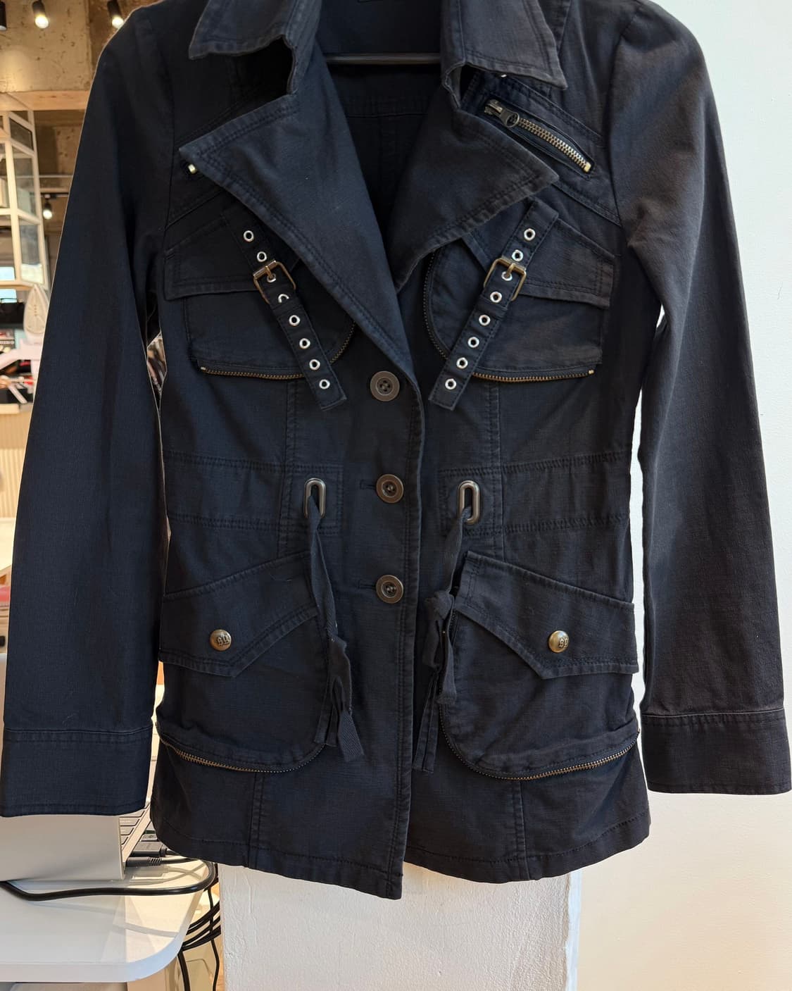 스파이어 걸 블랙 데님 라이더 자켓  상품이미지6