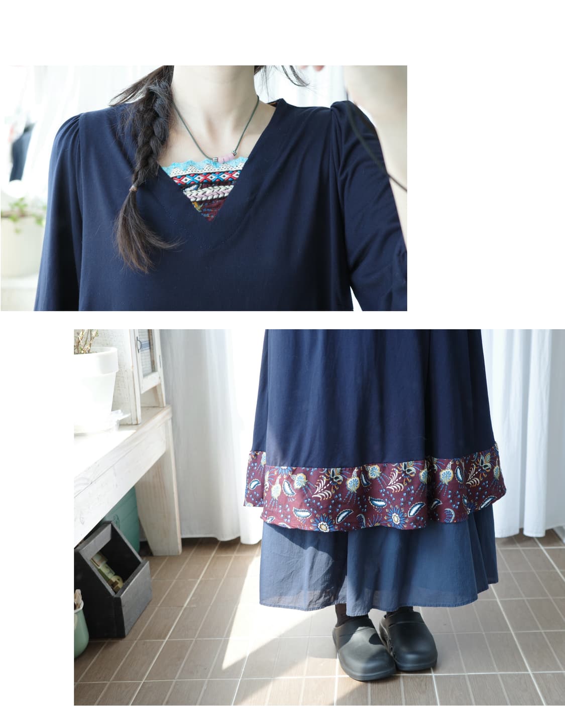Titicaca navy one-piece 상품이미지5