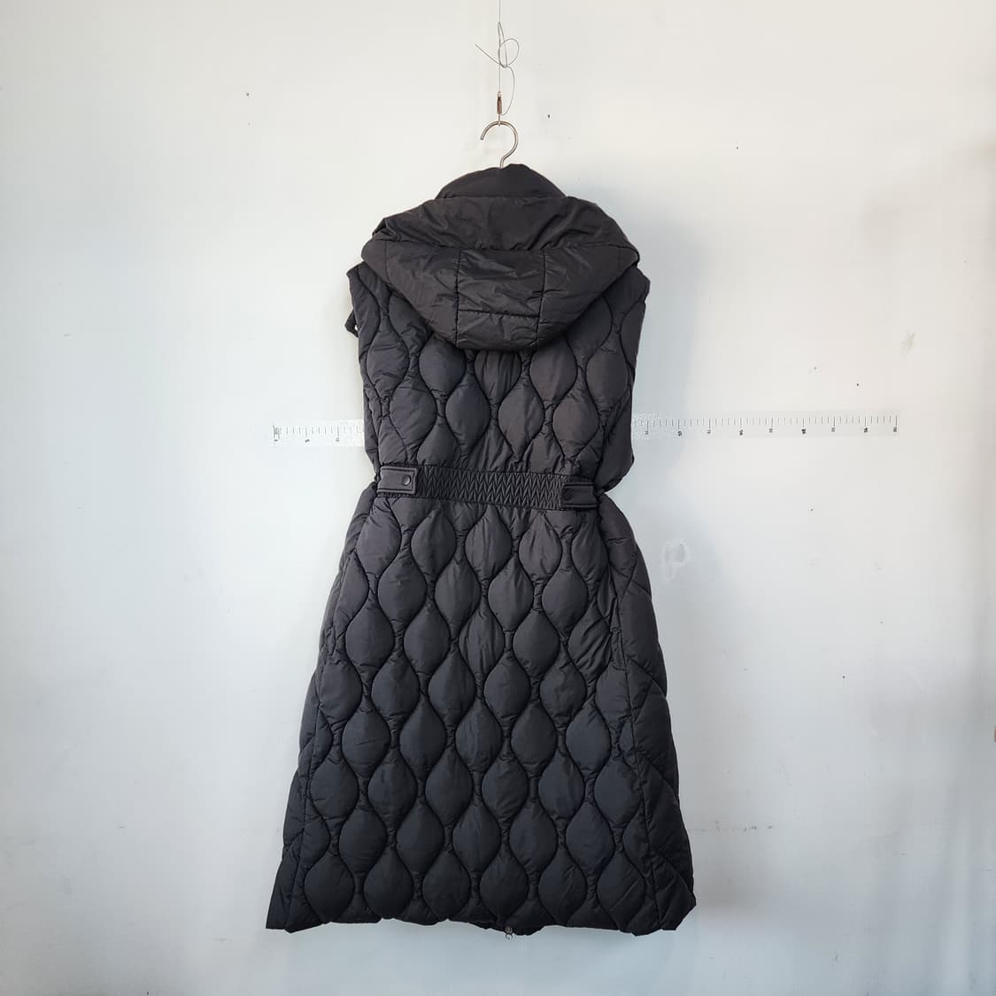 탱커스 누빔 후드 롱 조끼 블랙 패딩 상품이미지6