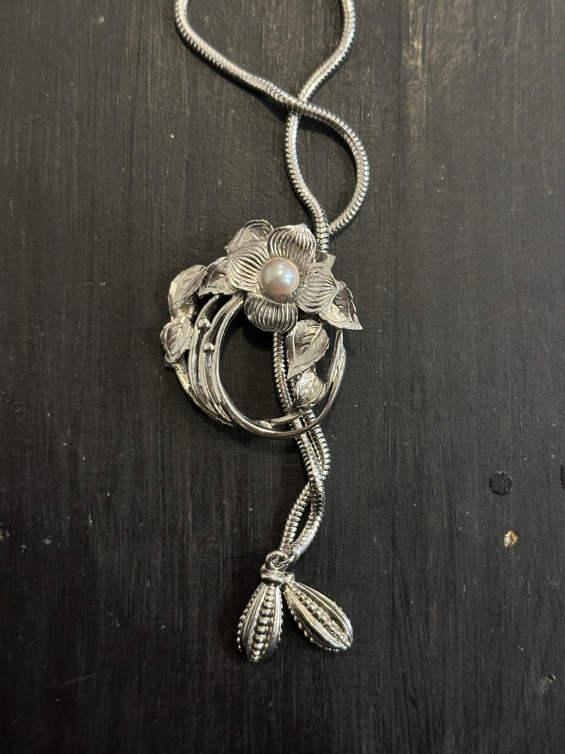 Vintage pearl bolo tie🫧 상품이미지1