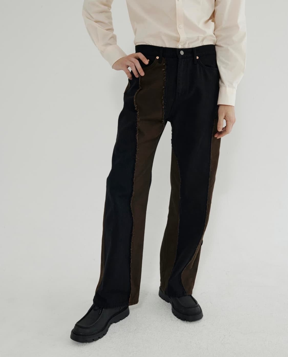 LABEL ARCHIVE / CUT OFF SPLICED JEANS 상품이미지2