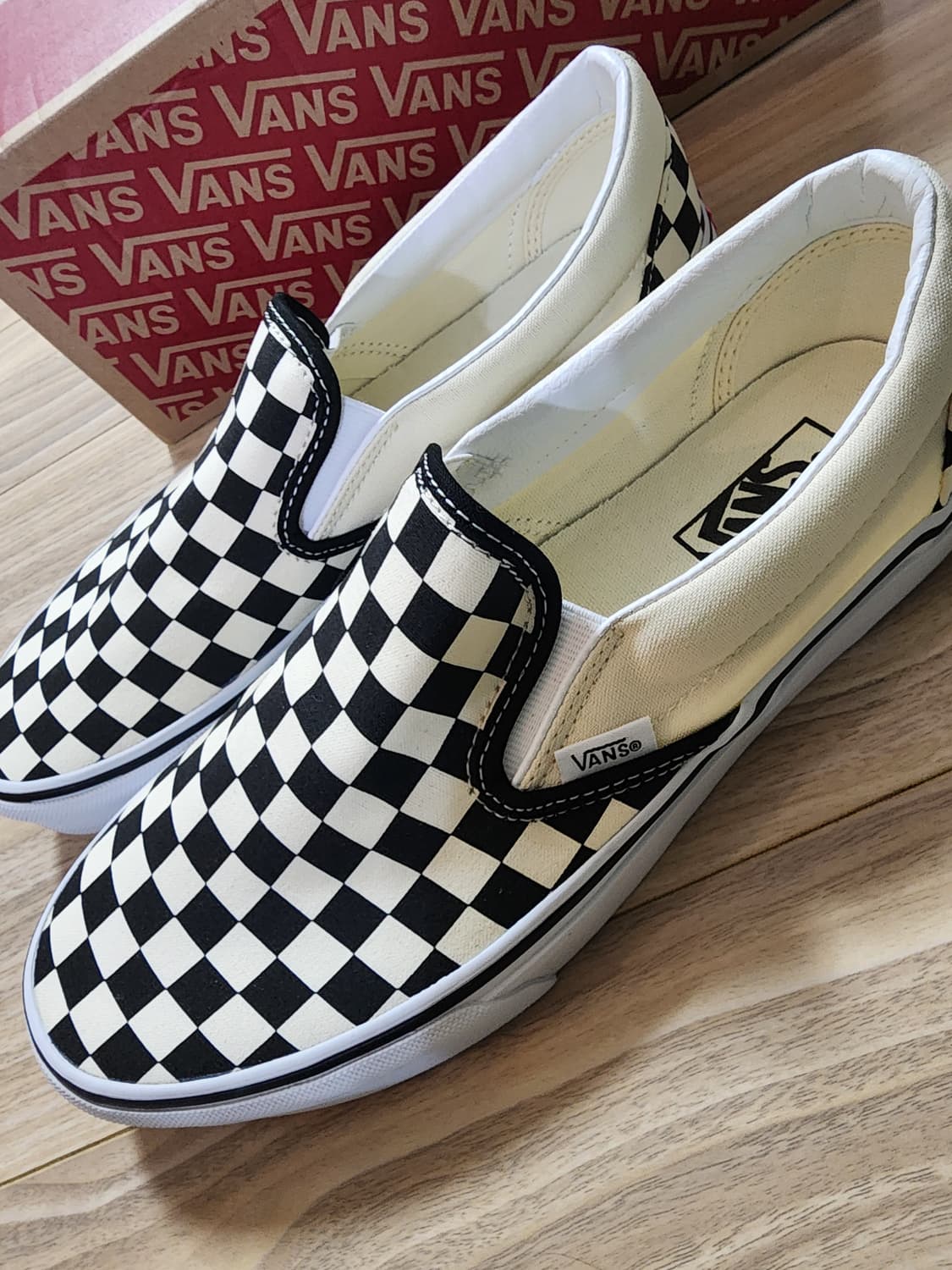 반스클래식슬립온체커보드운동화스니커즈275사이즈 상품이미지2