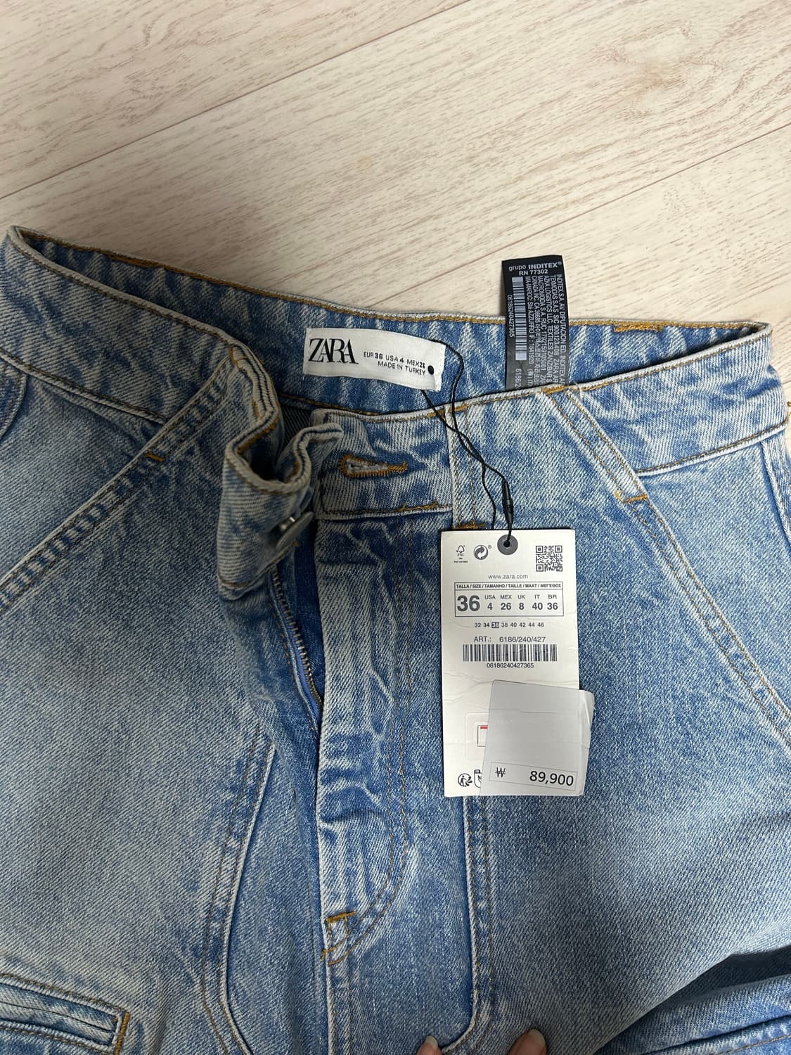 자라 zara 5부 청바지 상품이미지2