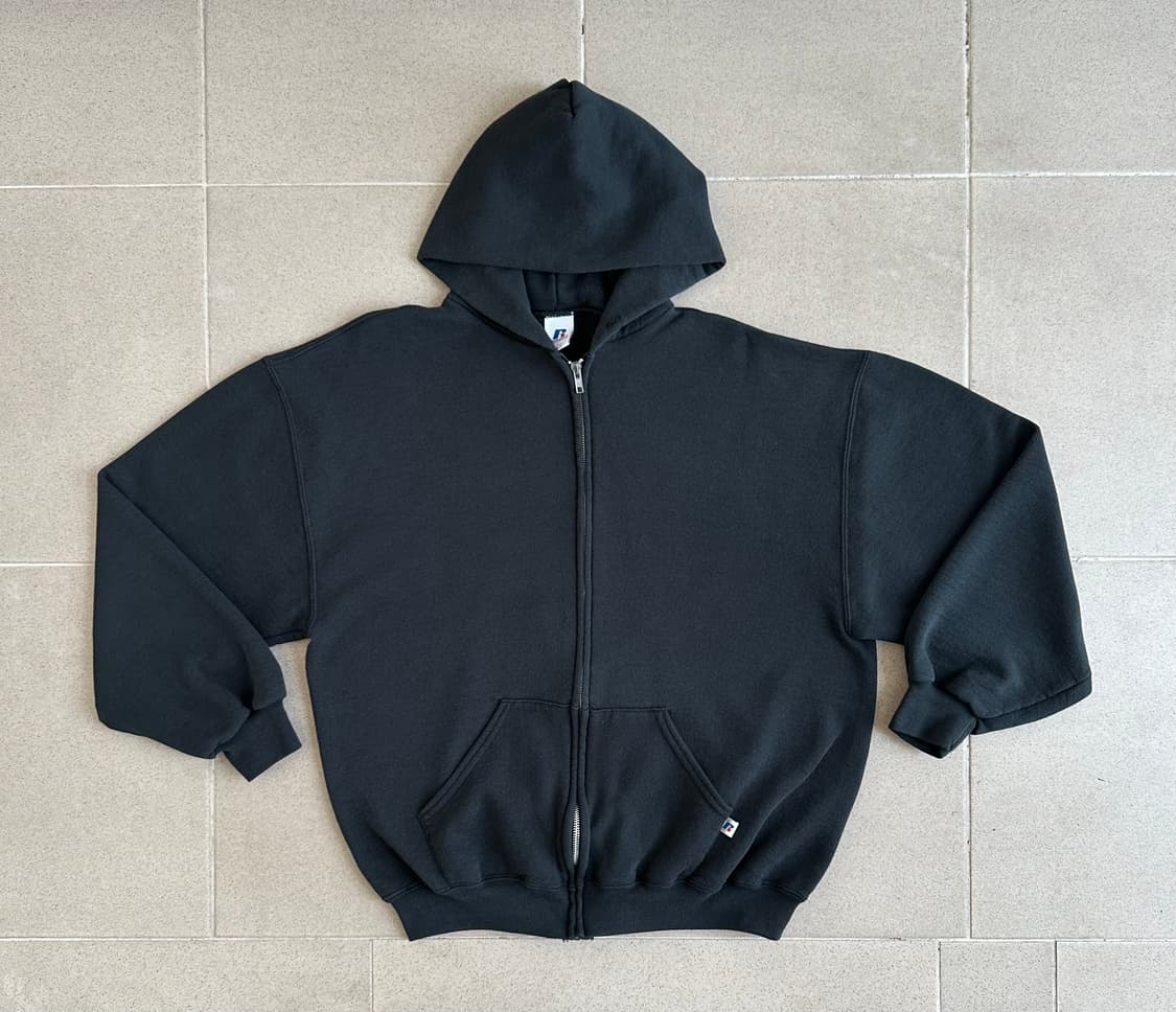 00s 빈티지 러셀 후드집업 블랙 L 상품이미지1