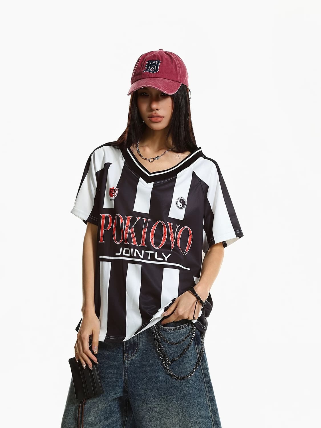 포키오보 스트라이프 풋볼 져지 상품이미지2