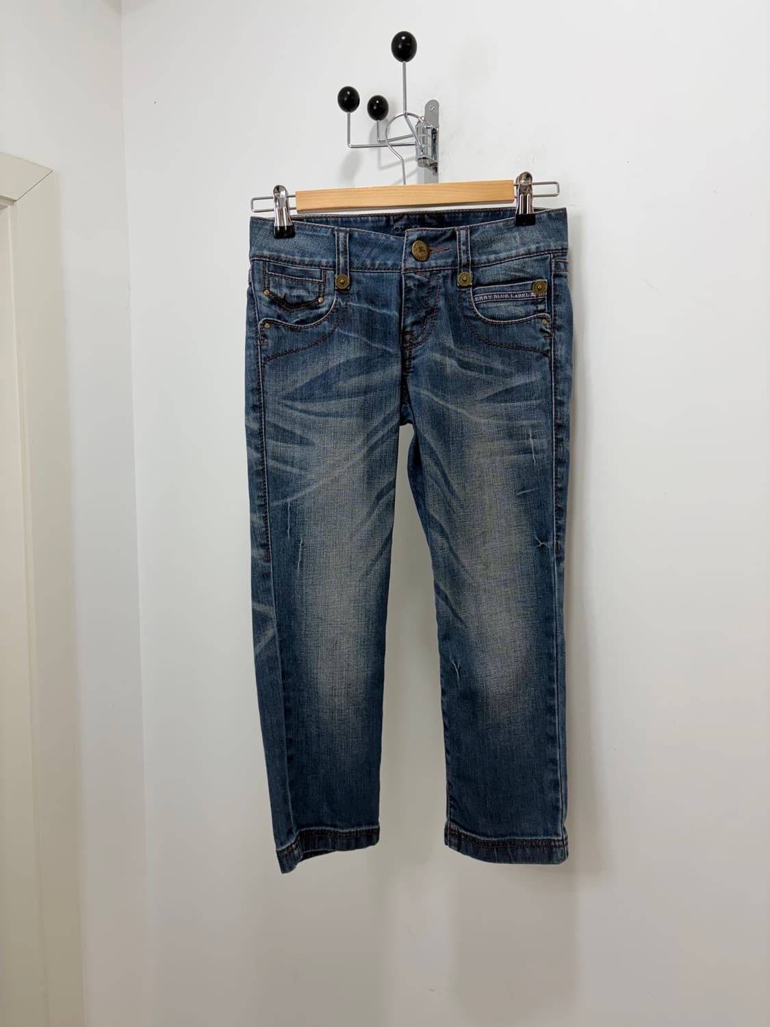 버버리 로고 자수 데님 카프리 팬츠 바지 상품이미지3