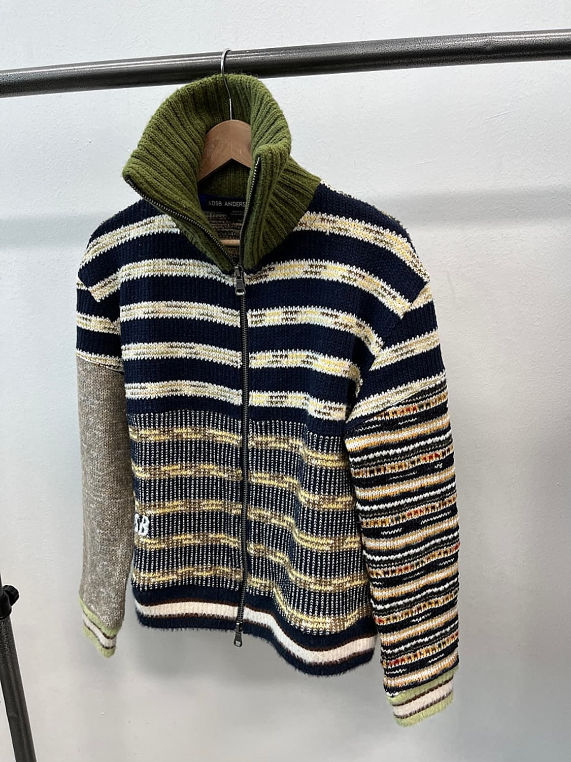 95) 앤더슨벨 패치워크 니트집업  상품이미지3