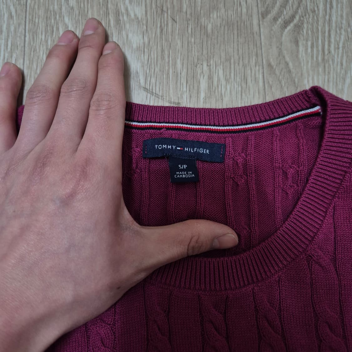 타미힐피거 미니플래그 케이블 꽈배기 니트 S(90) 상품이미지5