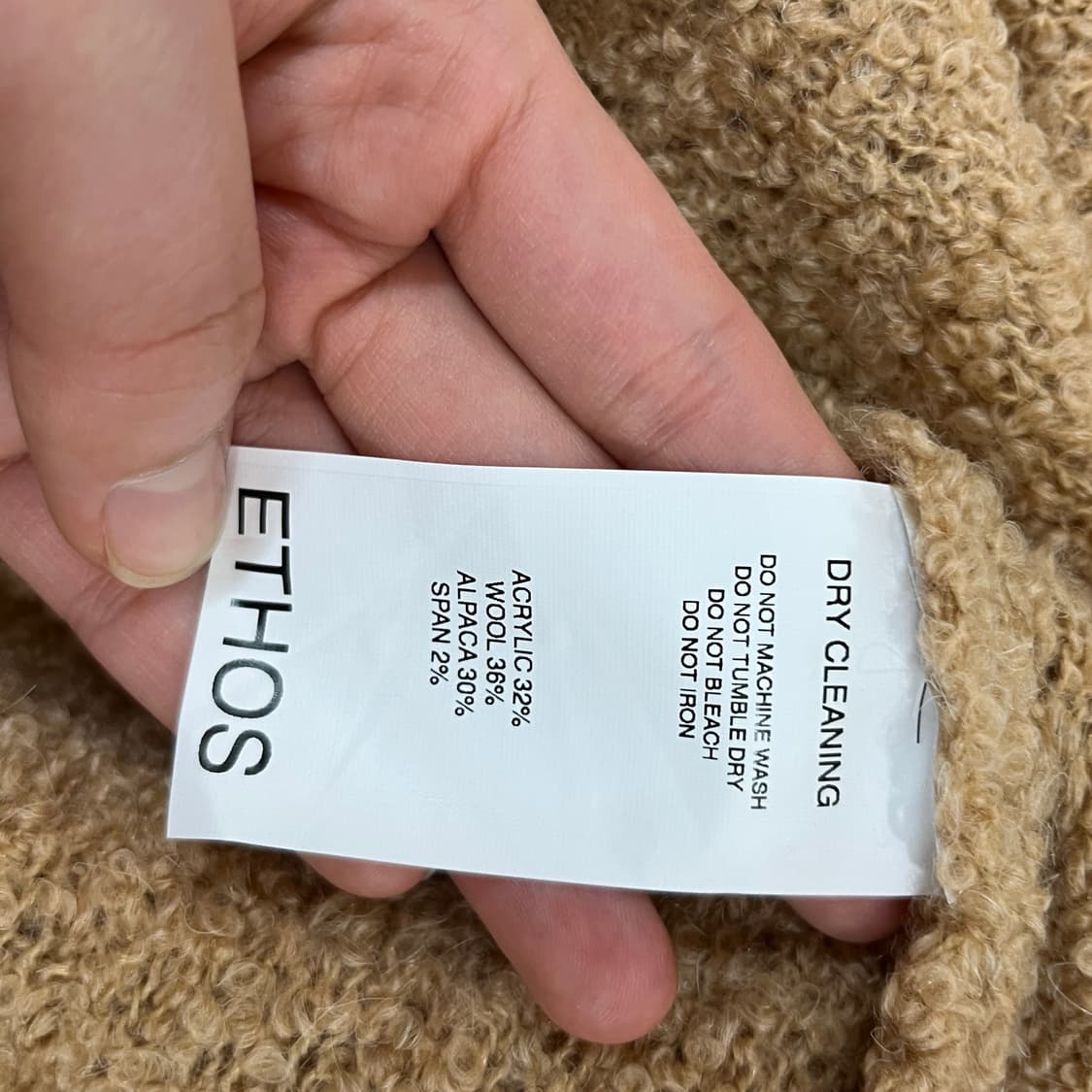 <새상품> ETHOS 부클 에토스 니트 상품이미지5