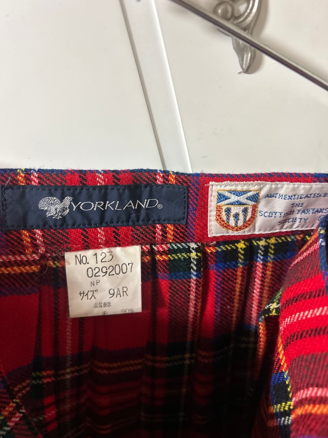 yorkland 타탄 체크 울 랩 스커트 스코티쉬타탄 상품이미지5