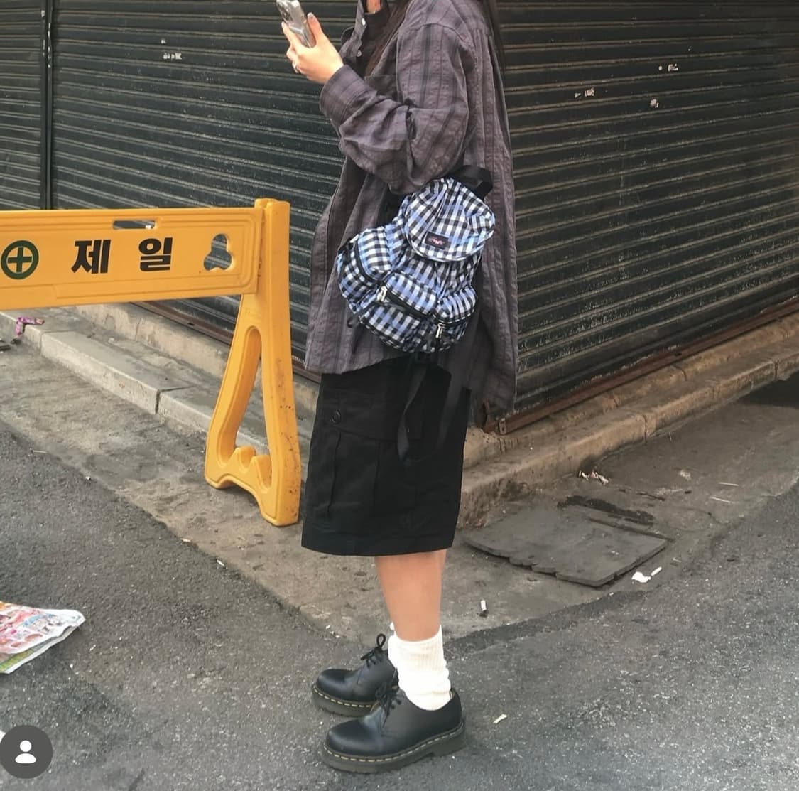 페넥 체크 백팩 상품이미지3