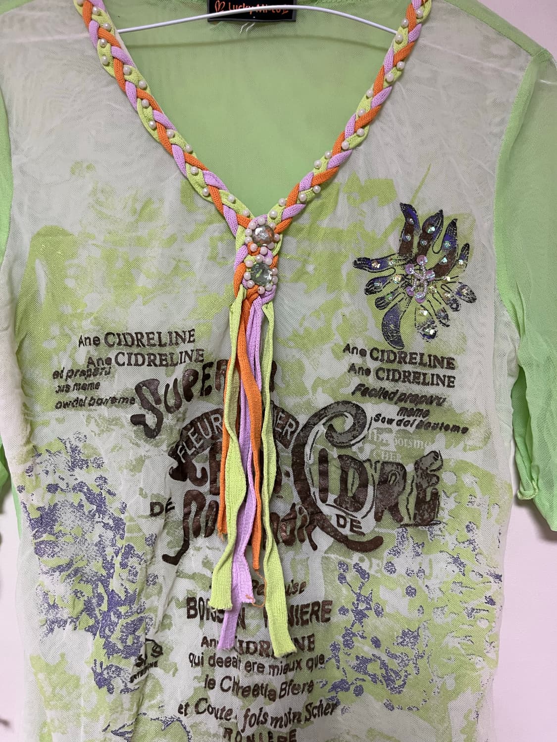 할리 데이비슨깔 y2k 오리엔탈 반팔티 상품이미지1