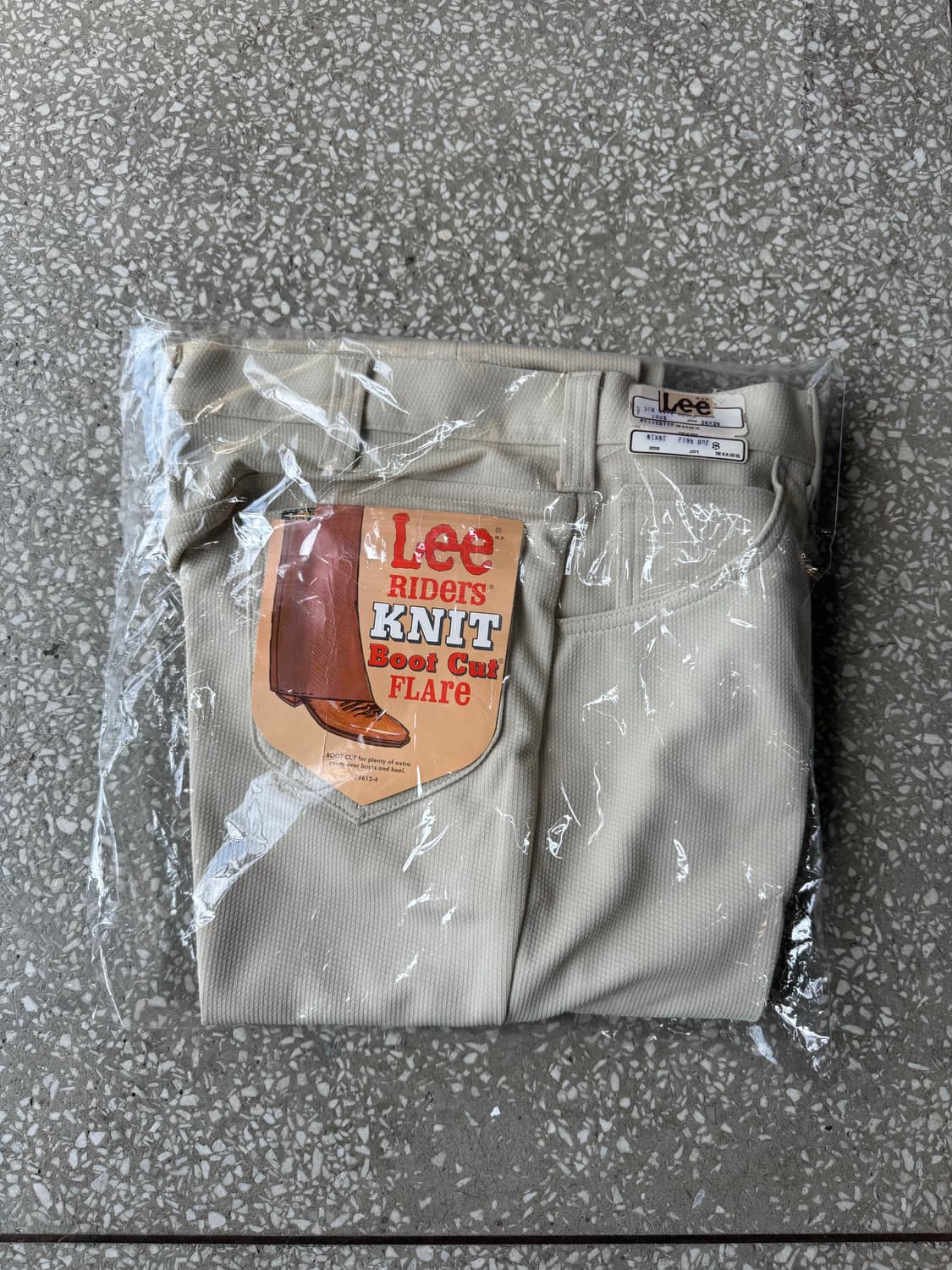 70s lee 빈티지 폴리원단 플레어 부츠컷 팬츠 데드스탁 34/34 상품이미지1