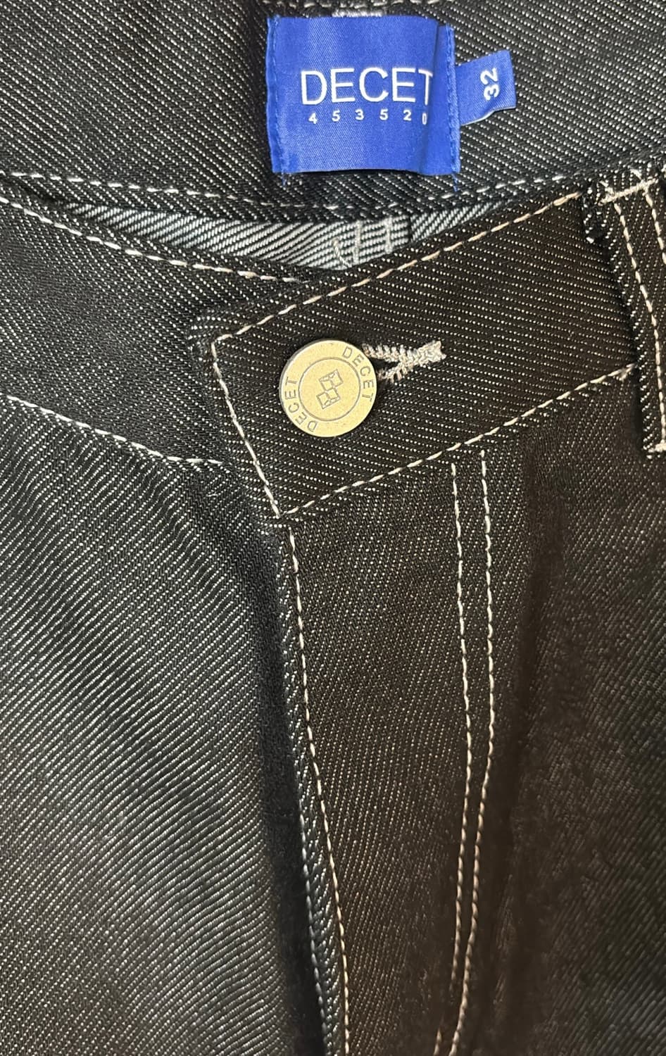 데게트 DECET 데님 와이드팬츠 블랙 상품이미지3