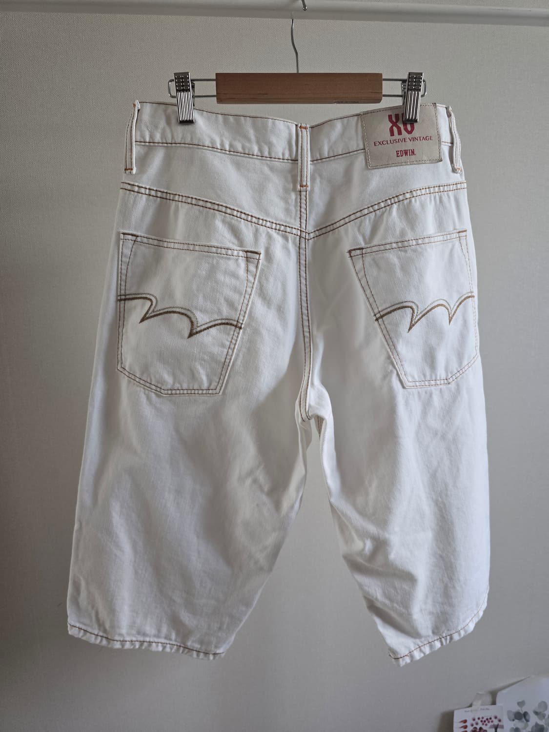 EDWIN EXCLUSIVE VINTAGE 화이트 데님 반바지] 상품이미지2