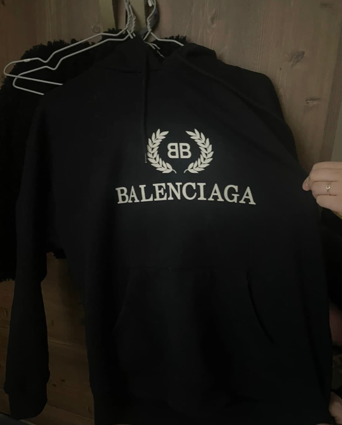 발렌시아가 월계수 로고 후드티 M 상품이미지2